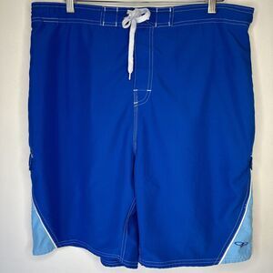 Ocean Pacific Men's‎ Cargo Swim Trunks XL Blues & White Board Shorts Surf